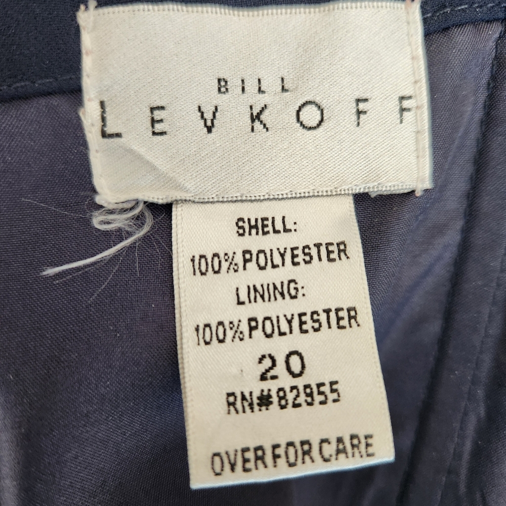 Bill Levkoff Navy Chiffon Flowy Formal Maxi Dress Size 20 - Picture 4 of 4